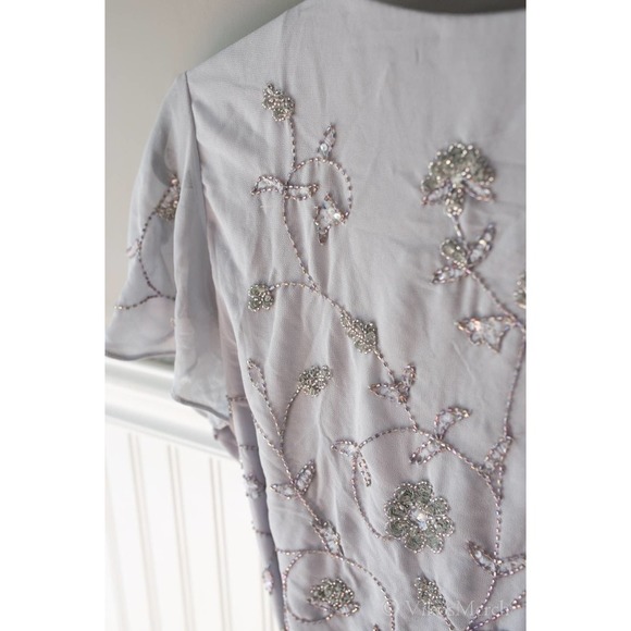 BHLDN Plymouth Wrap Dress Lavender Gray NEW - Picture 9 of 9